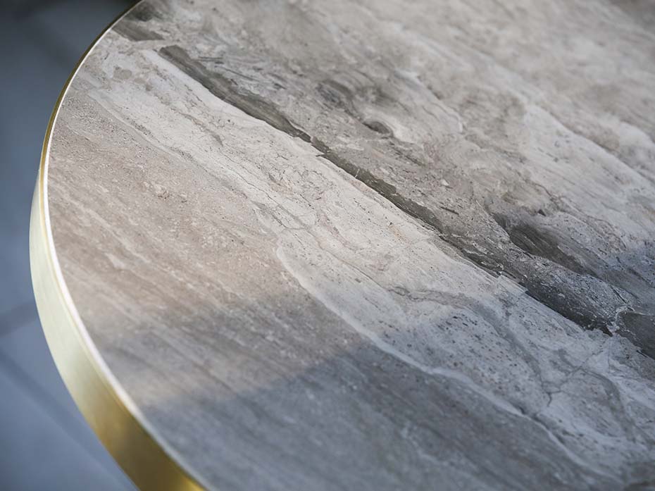 Столик кофейный круглый из латуни Фурнитек FG-060