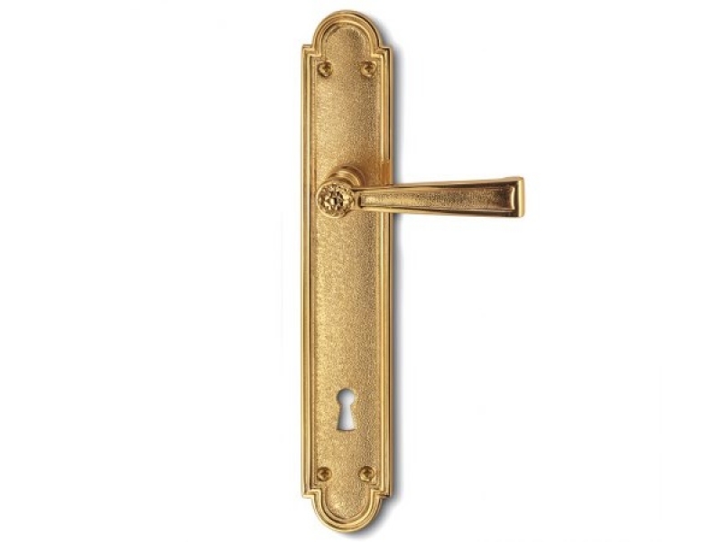 Дверная ручка на планке Salice Paolo BERLINO 4391 матовая латунь