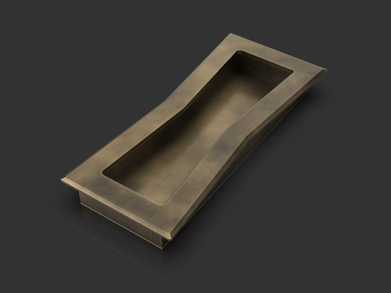 Врезная ручка Oliver Knights Bow FP античная бронза