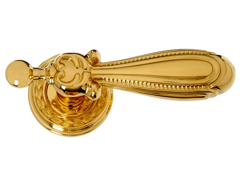 Дверная ручка на розетке Enrico Cassina CARLOTTA 724 полированная латунь