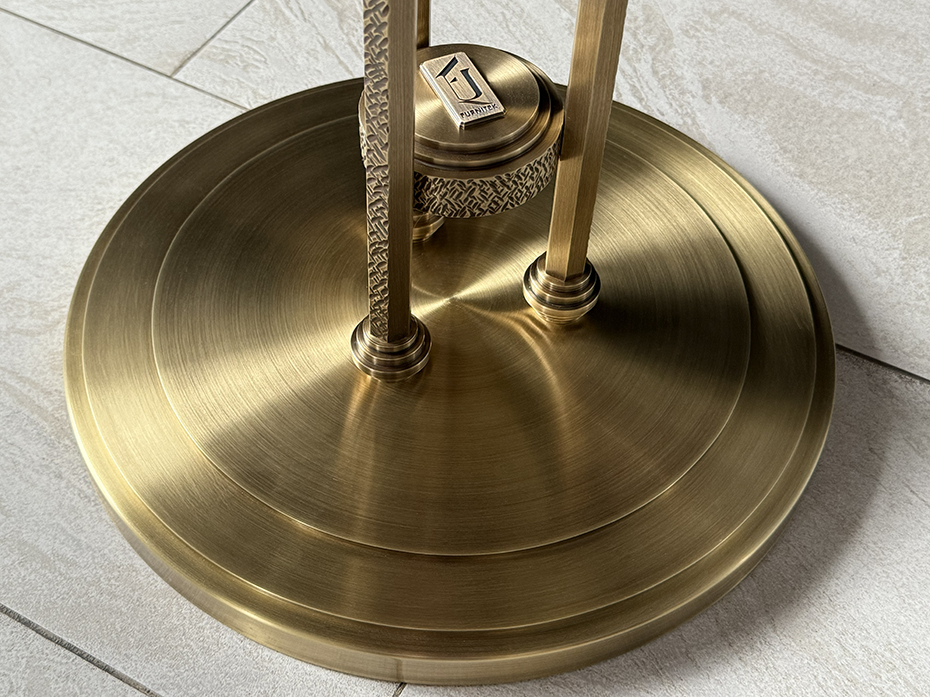 Стол кофейный FURNTEK Ar-Deco FG-205 круглый античная латунь