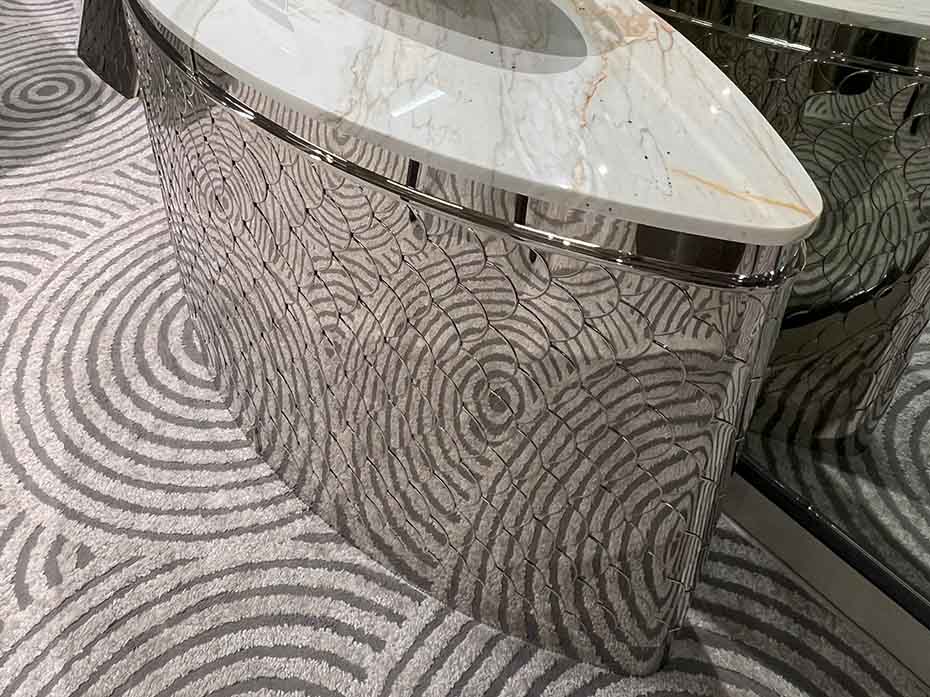 Консоль из латуни FURNITEK Ar-Deco FG-202 полированный никель