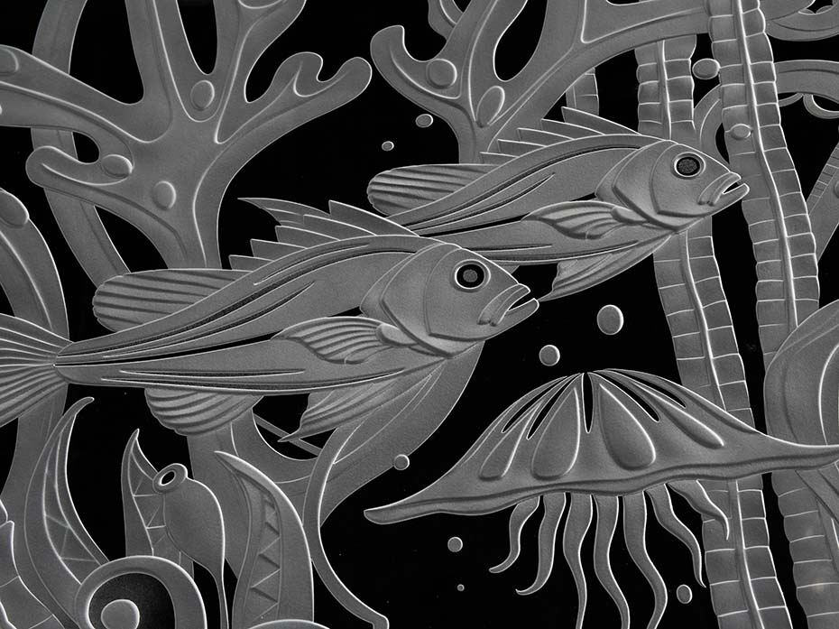 Картина со стеклом FURNITEK FG-300 полированная латунь