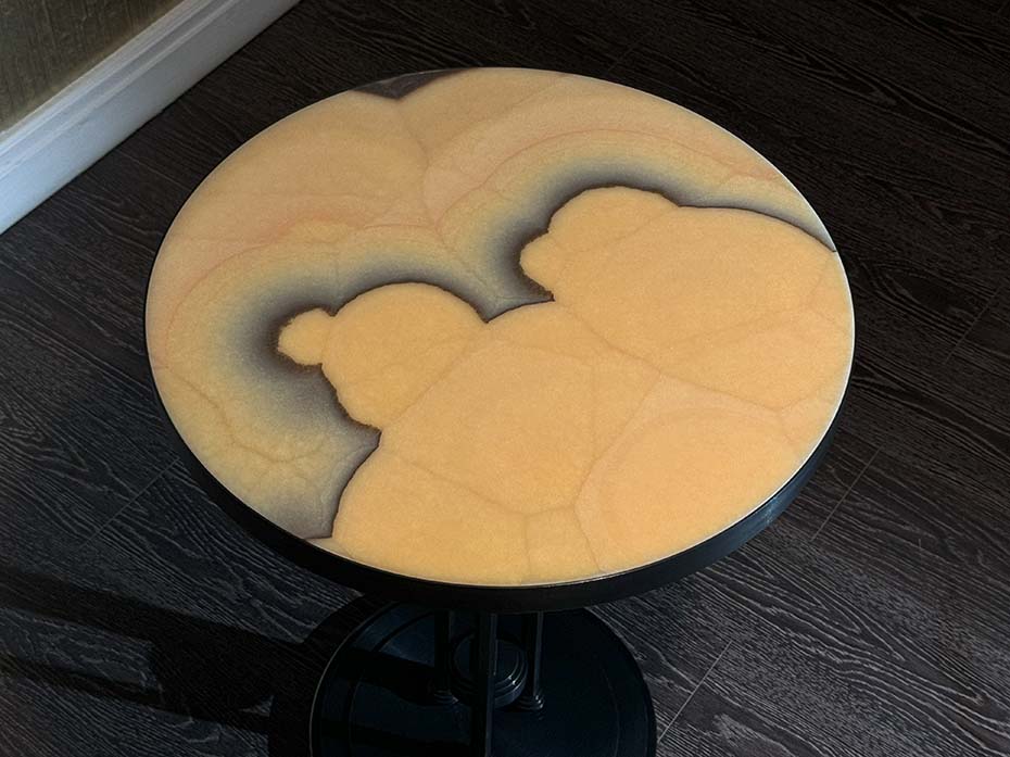 Стол кофейный Ar-Deco FG-072 круглый чернёная латунь