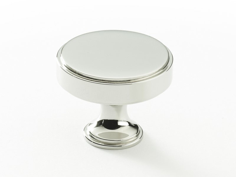 Мебельная ручка-кнопка Armac Martin Rotunda из полированого никеля