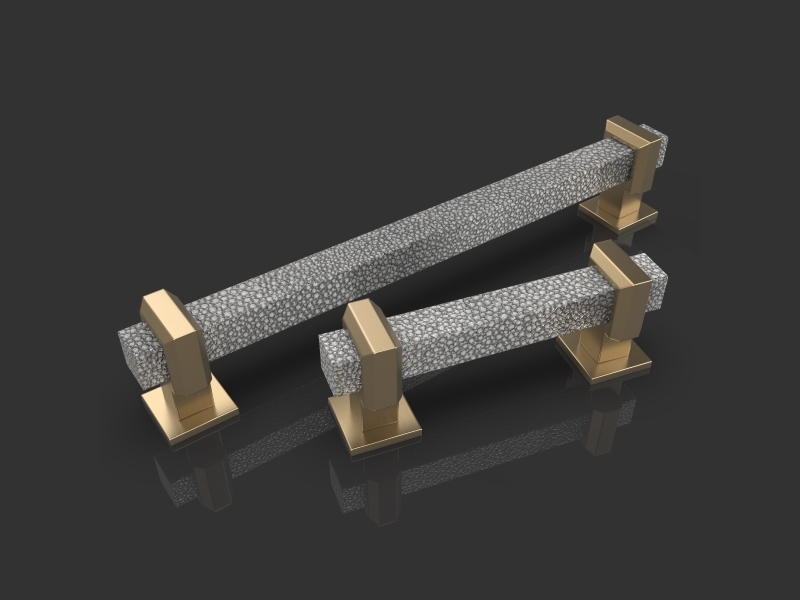 Мебельная ручка Oliver Knights Shagreen CH II полированная латунь