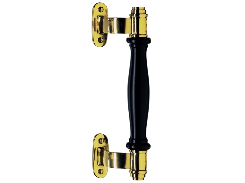 Дверная ручка-скоба P.Bisschop 1028 Ebenholz полированная латунь