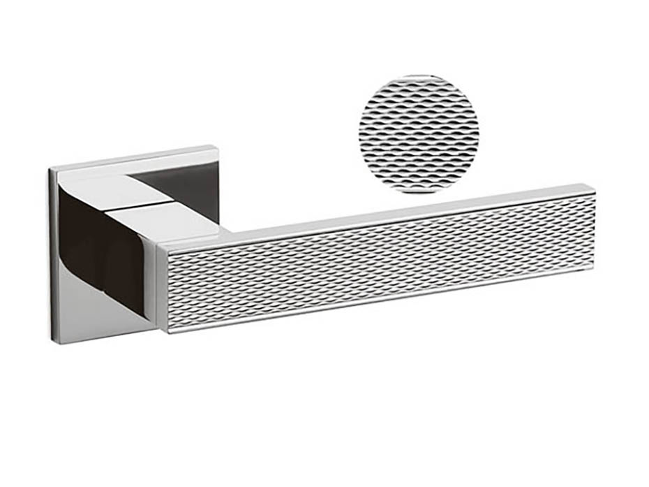 Дверная ручка на круглой розетке Olivari Diana Barley CR полированный хром
