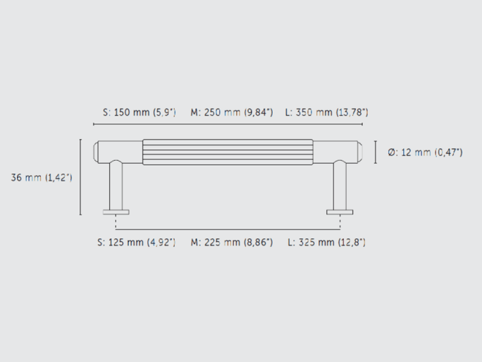 Мебельная ручка скоба Buster & Punch GPB-05286 латунь