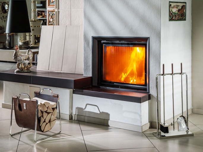 Каминный набор с дровницей FURNITEK FG-01118 полированный никель