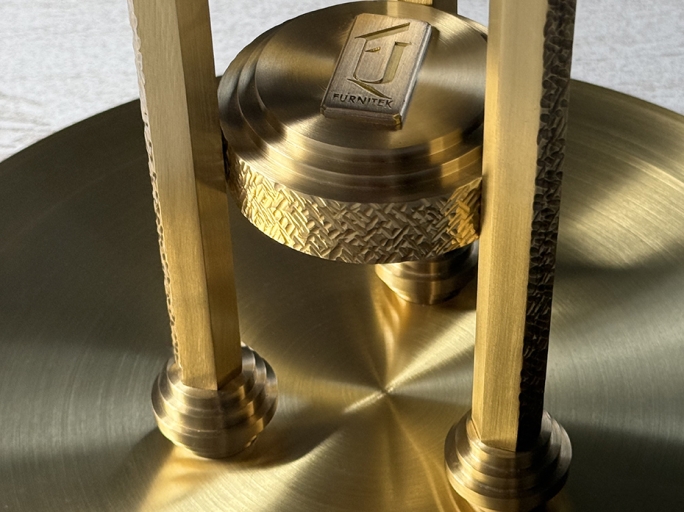 Стол кофейный Ar-Deco FG-078 круглый матовая латунь