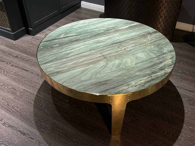 Столик журнальный Ar-Deco FG-065 круглый 1300мм полированная латунь