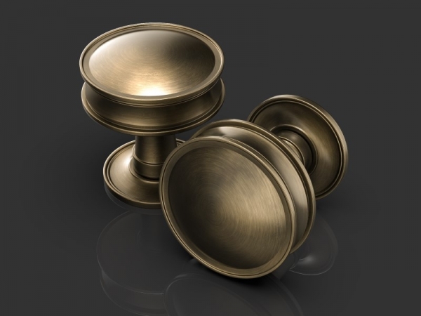 Дверная ручка-кноб Oliver Knights Agravain античная бронза