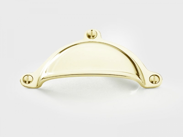 Мебельная ручка-ракушка Armac Martin Cotswold из полированной латуни