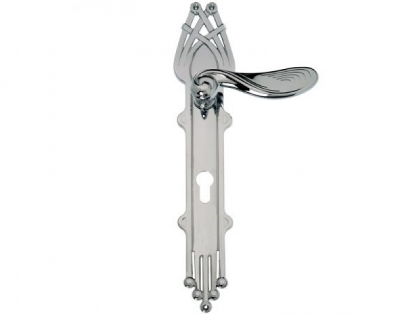 Дверная ручка на планке Enrico Cassina FRANCA C09410 полированный хром