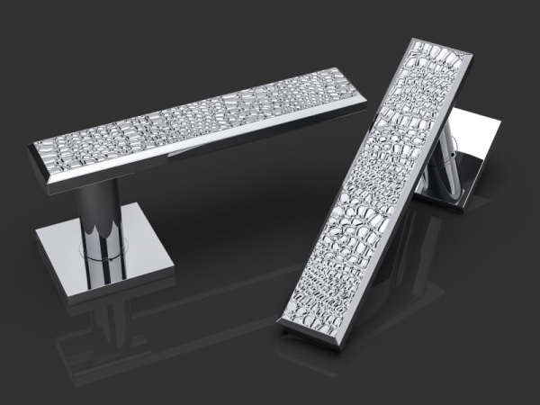 Дверная ручка на розетке Oliver Knights Folcard LH полированный хром