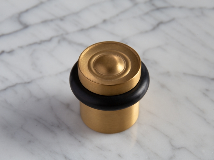 Дверной ограничитель Oliver Knights Cassius DS матовая латунь без лака