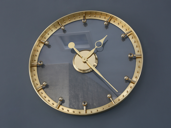 Часы FG-1002025 матовая латунь стекло прозрачное 800мм