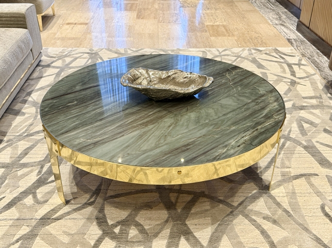 Столик журнальный Ar-Deco FG-065 круглый 1300мм полированная латунь