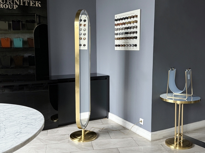 Зеркало напольное поворотное FURNTEK FG-002027 матовая латунь