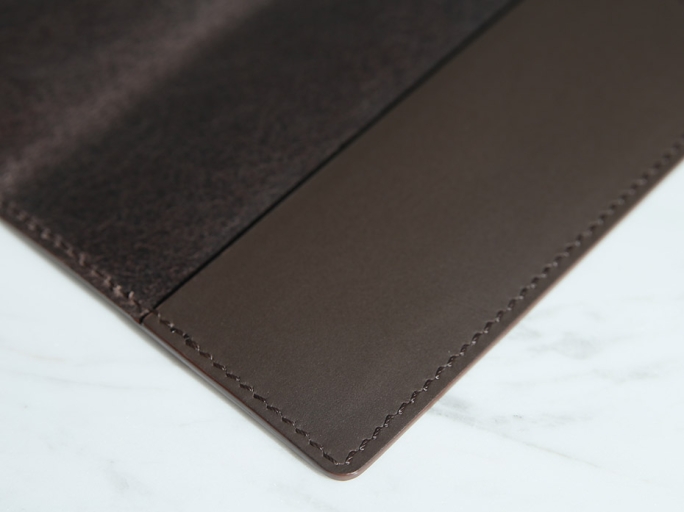 Обложка на паспорт FURNITEK модель FG-02022 из натуральной кожи цвет тёмно-коричневый