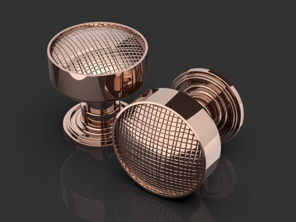 Дверная ручка-кноб Oliver Knights James полированная медь