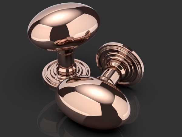 Дверная ручка-кноб Oliver Knights Percival полированная медь