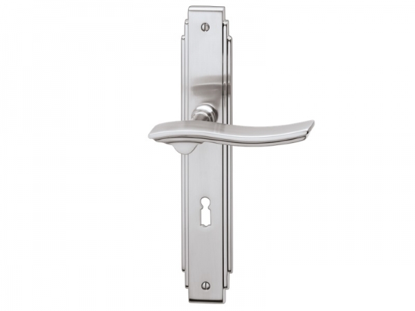 Дверная ручка на планке P.Bisschop Намюр 1835/8002 матовый хром