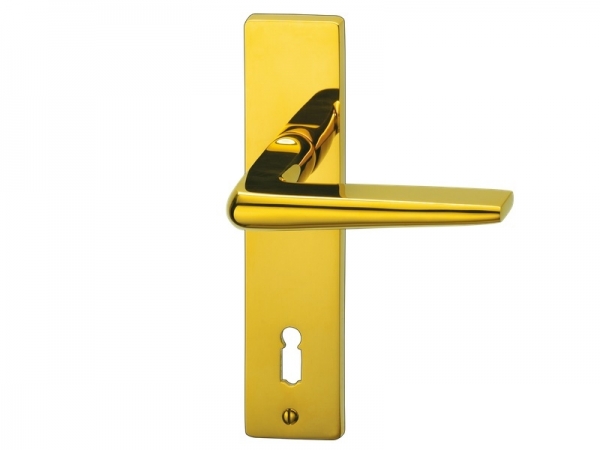 Дверная ручка на планке P.Bisschop 1940/8004К полированная латунь