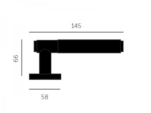 Дверная ручка на розетке Buster & Punch UK-LH-S-38-BL латунь