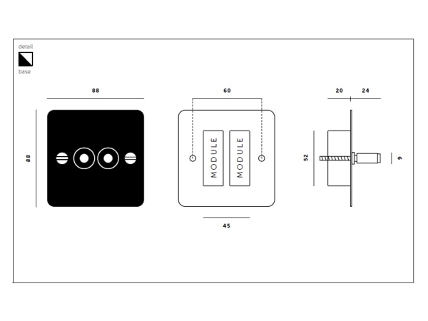 Выключатель тумблерный Buster & Punch двойной UK-TO-CO-2G-SM-A бронза