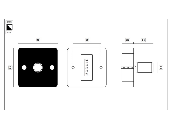 Диммер Buster & Punch одинарный UK-DI-CO-1G-BR-A латунь
