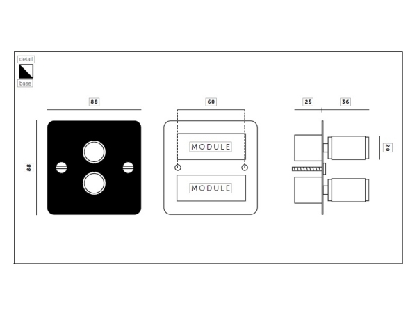 Диммер Buster & Punch двойной UK-DI-CO-2G-WH-A 